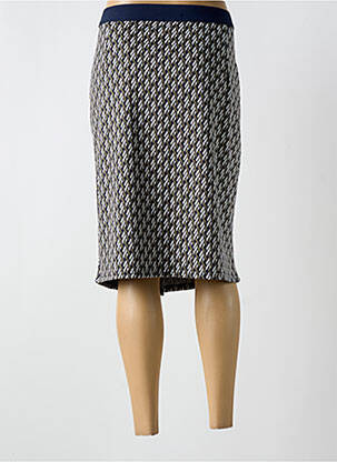 Jupe mi-longue stretch bleu BARBARA LEBEK femme