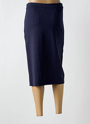 Jupe mi-longue stretch bleu BARBARA LEBEK femme