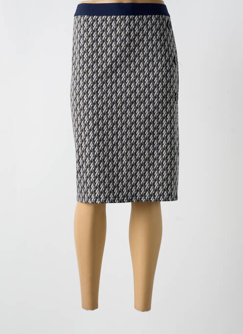 Jupe mi-longue stretch bleu BARBARA LEBEK femme