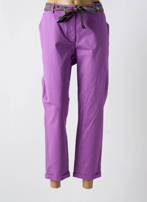 Pantalon 7/8 violet JULIE GUERLANDE pour femme