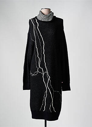 Robe pull coupe droite manches longues noir EPINE & NOISETTE femme
