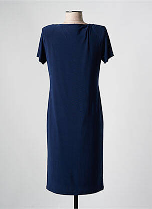Robe mi-longue manches courtes manches courtes bleu ARONA femme
