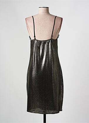Robe mi-longue coupe cintrée fines bretelles or ESPERANCE femme