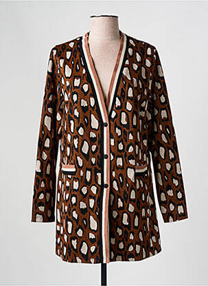 Veste casual coupe droite marron ESTEL COLLECTION femme