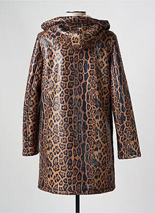 Manteau long a capuche a capuche marron ESTEL COLLECTION femme