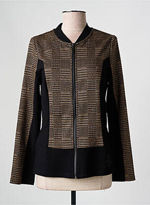 Veste casual col rond marron BARBARA LEBEK femme