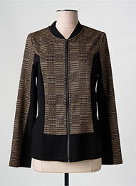 Veste casual col rond marron BARBARA LEBEK femme