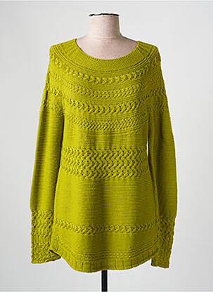 Pull coupe droite manches longues vert BARILOCHE femme