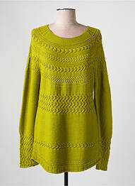 Pull maille souple et aérée manches longues vert BARILOCHE femme