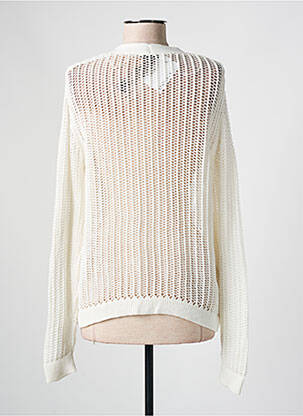 Gilet manches longues fermeture boutonnée sur le devant blanc BARBARA LEBEK femme