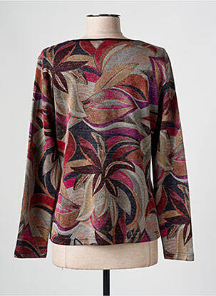 Pull coupe droite manches longues rouge GREGORY PAT femme