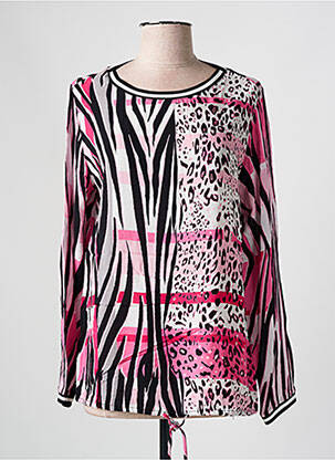 Blouse col rond manches longues rose BARBARA LEBEK femme