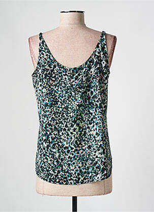 Top imprimé fantaisie sans manche vert CHATTAWAK femme