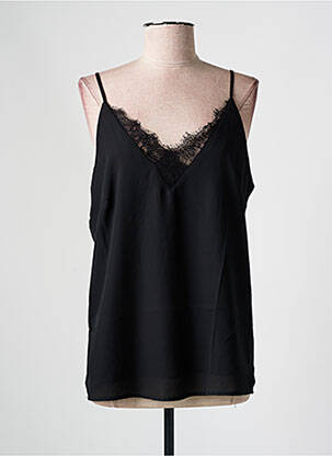Top manches bretelles ajustables fines bretelles noir CHATTAWAK femme