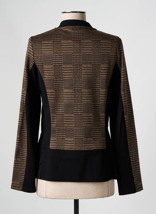 Veste casual col rond marron BARBARA LEBEK femme