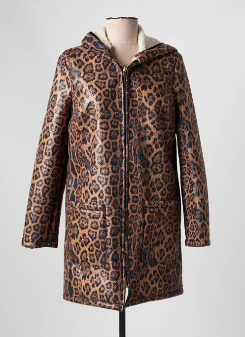 Manteau long marron ESTEL COLLECTION pour femme