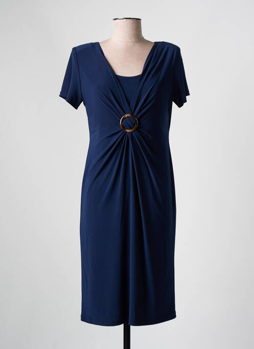 Robe mi-longue bleu ARONA pour femme