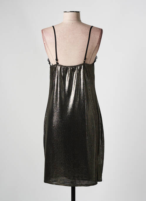 Robe mi-longue or ESPERANCE pour femme