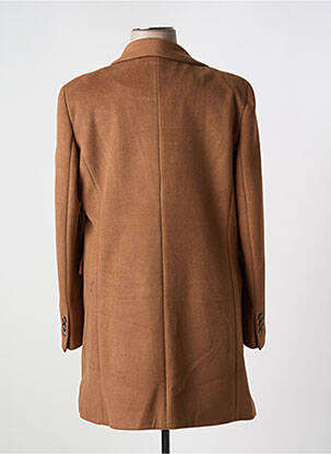 Manteau long coupe droite sans capuche marron TINTA femme