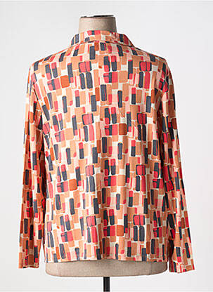 Chemisier imprimé fantaisie manches longues orange BARBARA LEBEK femme