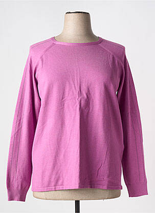 Pull coupe droite manches longues violet BARBARA LEBEK femme