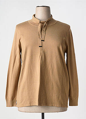 Pull coupe cintrée manches longues marron BARBARA LEBEK femme