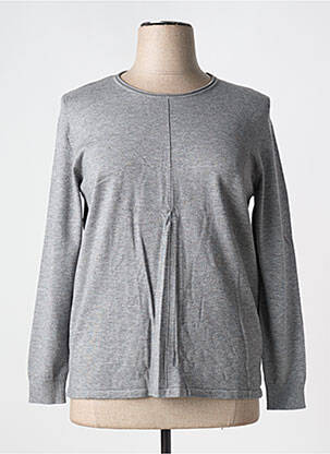 Pull coupe cintrée manches longues gris BARBARA LEBEK femme