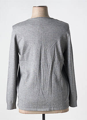 Pull coupe cintrée manches longues gris BARBARA LEBEK femme