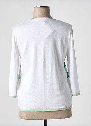 Pull col rond manches 3/4 vert SAINT CHARLES femme