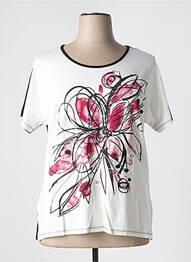 T-shirt imprimé fantaisie manches courtes noir GREGORY PAT femme
