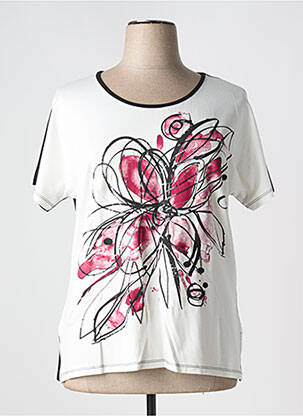 T-shirt imprimé fantaisie manches courtes noir GREGORY PAT femme