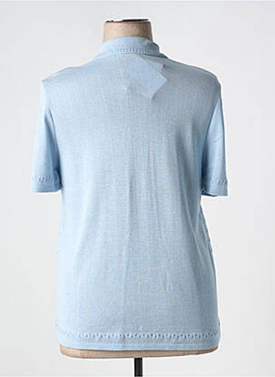 Polo fermeture boutonnée sur le devant manches courtes bleu SAINT CHARLES femme