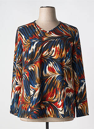 T-shirt manches longues manches longues bleu GUY DUBOUIS femme