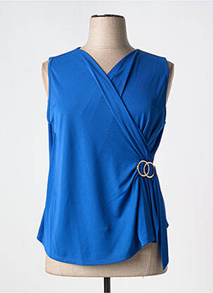 Top stretch sans manche bleu TINTA femme