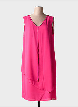 Robe mi-longue sans manche sans manche rose BARILOCHE femme