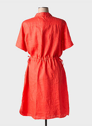 Robe mi-longue manches courtes manches courtes orange BARBARA LEBEK femme