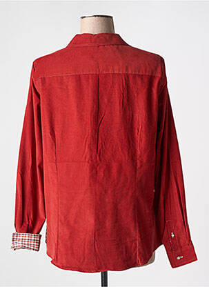 Chemisier coupe cintrée manches longues rouge BARILOCHE femme