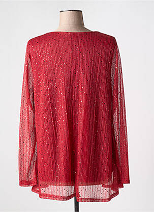 Blouse col rond manches longues rouge VETISTYLE femme