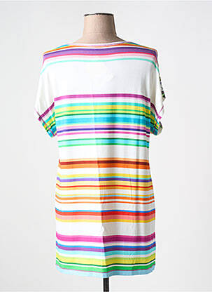 T-shirt coupe droite manches courtes blanc SAINT CHARLES femme