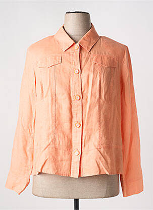 Chemisier coupe droite manches longues orange BARBARA LEBEK femme