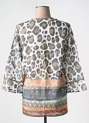 Blouse col rond manches longues vert BARBARA LEBEK femme
