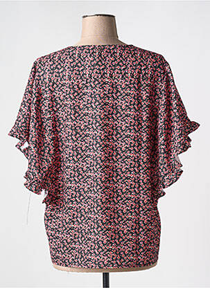 Blouse tissage popeline manches courtes rose CHATTAWAK femme