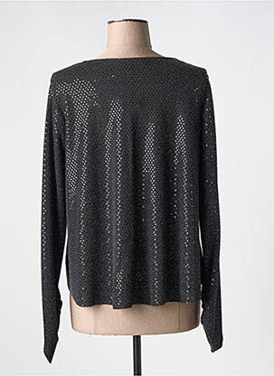 Top col rond manches longues noir ESPERANCE femme