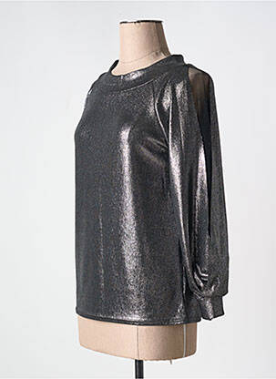 Top stretch manches longues argent ESPERANCE femme