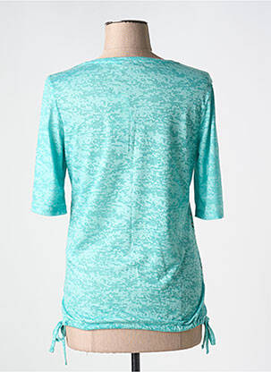 T-shirt imprimé fantaisie manches courtes bleu BARBARA LEBEK femme