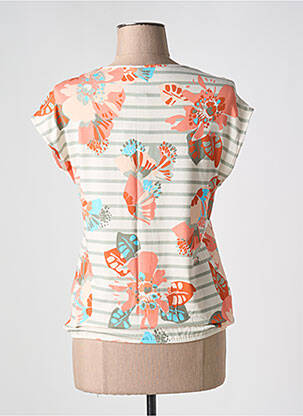 T-shirt stretch manches courtes blanc BARBARA LEBEK femme