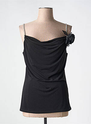 Top stretch sans manche noir ESPERANCE femme