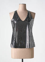 Top stretch sans manche noir ESPERANCE femme