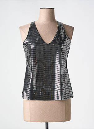 Top stretch sans manche noir ESPERANCE femme