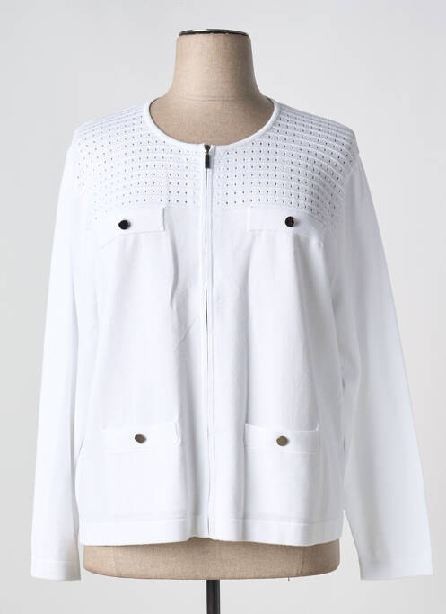 Gilet manches longues blanc MICHA pour femme